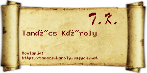 Tanács Károly névjegykártya