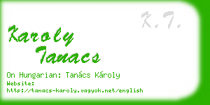 karoly tanacs business card